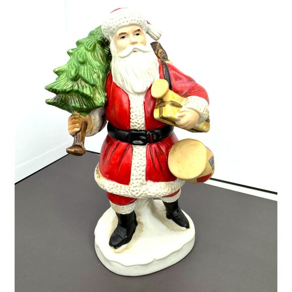 1984 Enesco Santa Shoppe Circa 1910 Santa Claus St. Nickalaus Porcelain Figurine - Picture 1 of 7